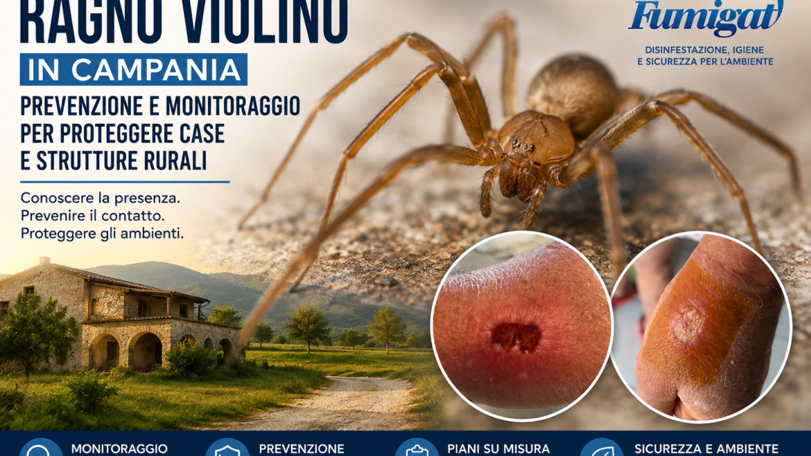 Ragno violino in Campania: prevenzione e monitoraggio per proteggere case e strutture rurali