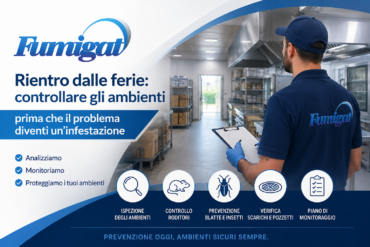 Rientro dalle ferie: controllare gli ambienti prima che il problema diventi un’infestazione