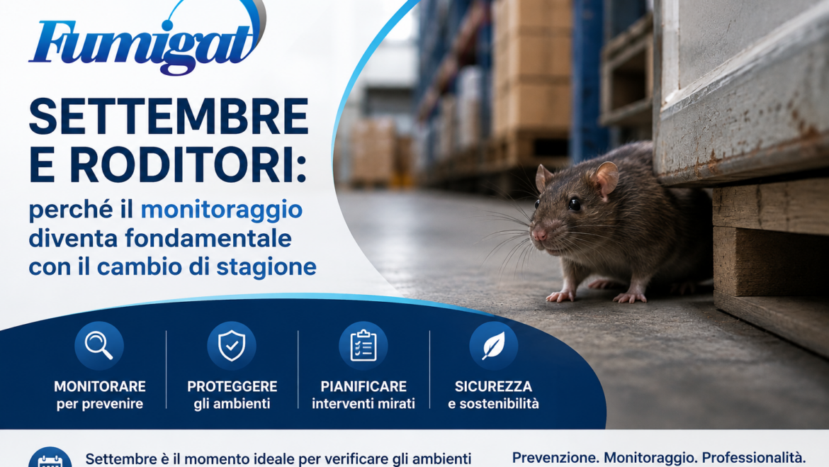 Settembre e roditori: perché il monitoraggio diventa fondamentale con il cambio di stagione